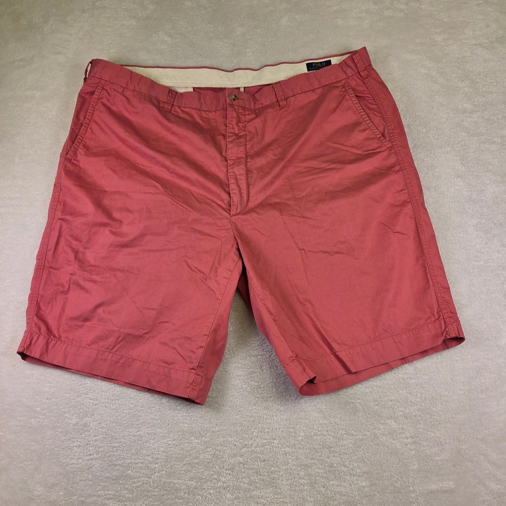 Polo Ralph Lauren Mens 48 Classic Fit Chino Shorts Salmon Pink Coral Cotton 48B
